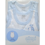 BODY SPALLA LARGA COTONE  COLORATO ELLEPI CONF.2PZ ART. AF VARI  TG.0-48MESI