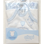 BODY MEZZA MANICA  COTONE COLORATO ELLEPI CONF.2PZ ART.AF VARI TG.0-48MESI