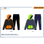 TUTA  FELPA ZIP CAP.  GIVOVA  M  ART.7451T0159  TG.3-7ANNI