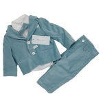 COMPLETO CON GIACCA VELLUTO BATTESIMO 4PZ PLAY&PLAYER ART.08-15  TG.6MESI