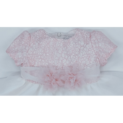 ABITO BATTESIMO E FASCETTA  LE CHICCHE F  ART.VE2831   TG.9-18MESI