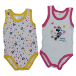 BODY SPALLA LARGA COTONE  DISNEY  ELLEPI  CONF.DA 2PZ F ART. WF8055    TG.1-24MESI