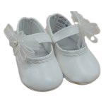 SCARPETTA BATTESIMO ECOPELLE  CHECH F ART.RF231  TG.16-18