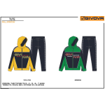 TUTA  FELPA  ZIP CAPPUCCIO  GIVOVA  M  ART.7451T0185  TG.3-7ANNI