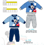 PIGIAMA  CALDO COTONE  MICKEY  M  WI4194  TG.9-36MESI