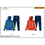 TUTA FELPA COTONE ZIP CAPP.  GIVOVA   M  ART.7455T00022  TG.3-7ANNI