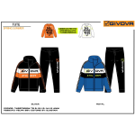 TUTA FELPA COTONE ZIP  GIVOVA   M  ART.7435T00004  TG.8-16ANNI