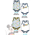 BODY SPALLA LARGA COTONE  DISNEY  ELLEPI  CONF.DA 2PZ ART. WF8049  M ART. VARI  TG.1-24MESI