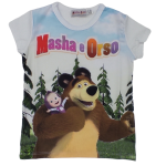 MAGLIETTA  MEZZA MANICA MASHA ORSO  F  ART.004961   TG.2-6ANNI