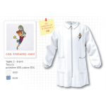 GREMBIULE ASILO ZIP SIGGI M  ART.33GR4052BIANCO  TG.2-7ANNI