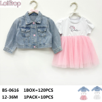 COMPLETO JEANS  2PZ F  ART.BS0616  TG.12-36MESI