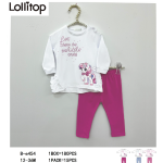 COMPLETO LEGGINS 2PZ F  ART.BE454  TG.12-36MESI