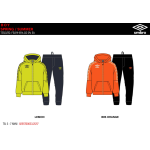 TUTA FELPA COTONE ZIP CAPP. UMBRO  M  ART.8255T00033  TG.3-7ANNI