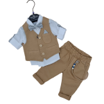 COMPLETO  GILET TESSUTO 3PZ NAZARENO GABRIELLI ART.NG4034  TG.9-30MESI
