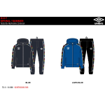 TUTA FELPA COTONE ZIP CAPP. UMBRO  M  ART.8235T00038  TG.8-14ANNI