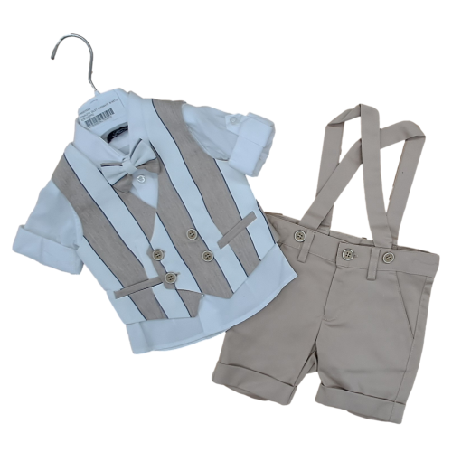 COMPLETO GILET  4PZ ELEGANTE   M ART.24112  TG.3-6MESI