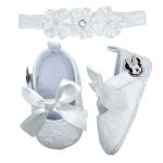SCARPETTA E FASCETTA  BATTESIMO  F  ART.WX6143   TG.16-18