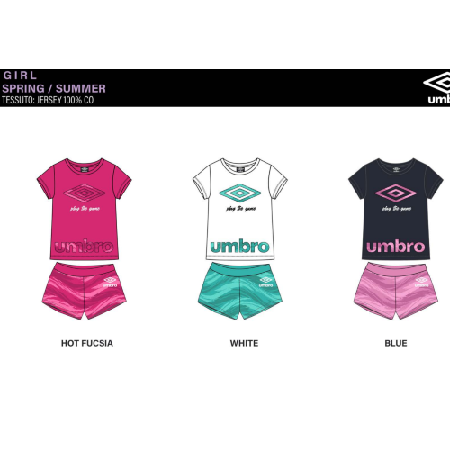 COMPLETO MEZZA MANICA  UMBRO  F  ART.8266K00055  TG.3-7ANNI