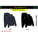 TUTA FELPA COTONE ZIP  KAPPA BACK TO SCHOOL  M  ART.80B1T0041B  TG.3-7ANNI