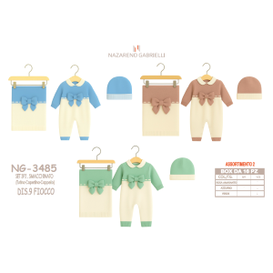 COMPLETO 3PZ  COTONE NAZARENO GABRIELLI X  ART.NG3485 DIS9  TG.0/1-1/3