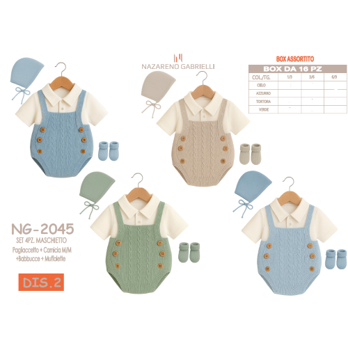 PAGLIACCETTO  COTONE MM  NAZARENO GABRIELLI X  ART.NG2045 DIS2  TG.1/3-6/9MESI