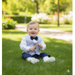 COMPLETO GILET  4PZ ELEGANTE   M ART.940  TG.6-18MESI