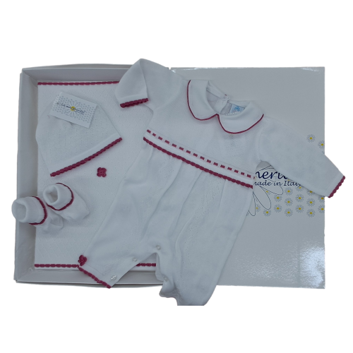 SET CORREDINO COTONE  4PZ LA MARGHERITA F   ART.M167 TG.1-3MESI