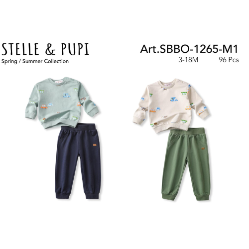 COMPLETO FELPA 2PZ M  ART.SBBO1265  TG.3/6-12/18MESI