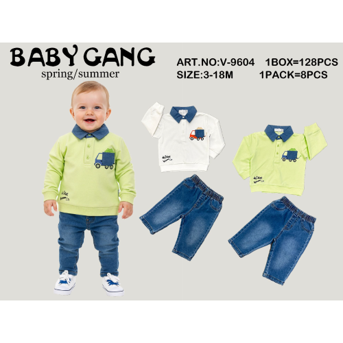 COMPLETO FELPA 2PZ M  ART.V9604  TG.3/6-12/18MESI