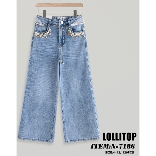 JEANS ZAMPA PLAY&PLAYER F  ART.N7186  TG.4-12ANNI