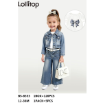 COMPLETO JEANS ZAMPA  3PZ ML   F  ART.BS8553  TG.12-36MESI