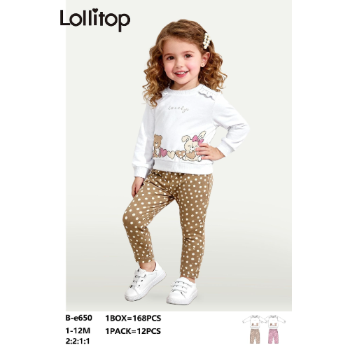 COMPLETO FELPA  2PZ F  ART.BE650  TG.1-12MESI