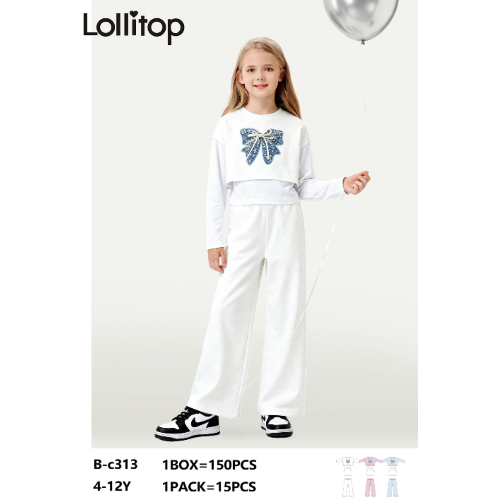 COMPLETO FELPA ML 3PZ  F ART.BC313  TG.3/4-11/12 ANNI