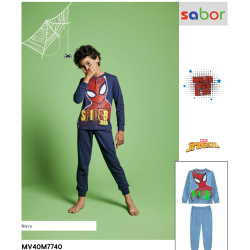 PIGIAMA ML  COTONE  SPIDERMAN  M MV40M7740  TG.3/4-9/10ANNI