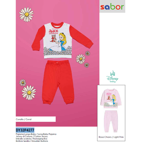 PIGIAMA ML  COTONE  ALICE  F  DY32P4277  TG.12-30MESI