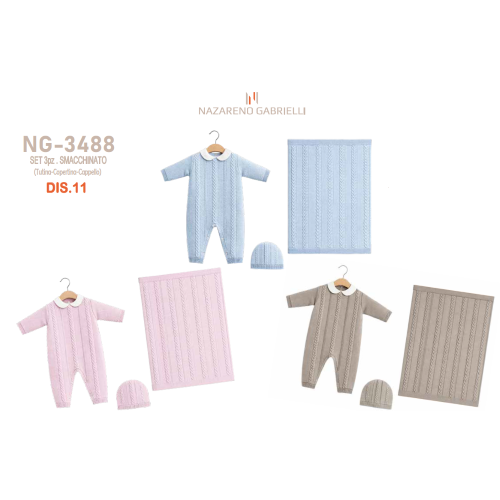 COMPLETO 3PZ  LANA  NAZARENO GABRIELLI X  ART.NG3488 DIS11  TG.0/1-1/3