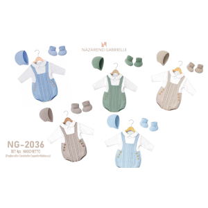 COMPLETO  PAGLIACCETTO  LANA 3PZ  NAZARENO GABRIELLI M   ART.NG2036  TG.1/3-6/9MESI