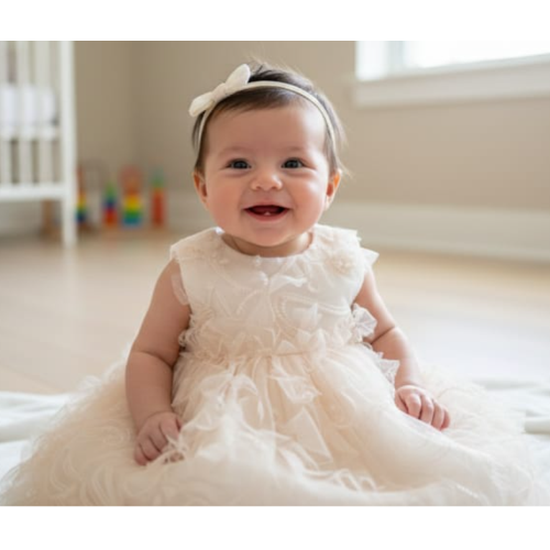 VESTINA BATTESIMO  PAMAR BABY  F ART.2586   TG.6-24MESI