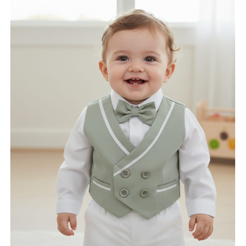 COMPLETO GILET  4PZ ELEGANTE   M ART.926  TG.3-18MESI