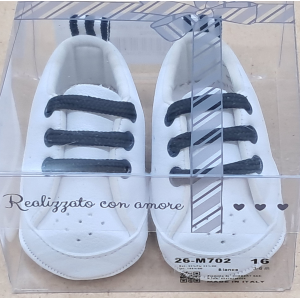 SCARPETTA PELLE  BATTESIMO CHECH M  ART.F702  TG.16-18