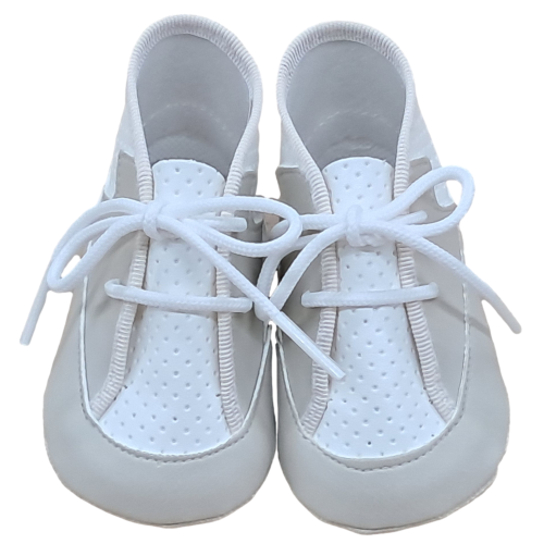 SCARPETTA PELLE  BATTESIMO CHECH M  ART.F710  TG.16-18