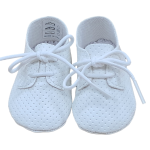 SCARPETTA PELLE  BATTESIMO CHECH M  ART.F709  TG.16-18