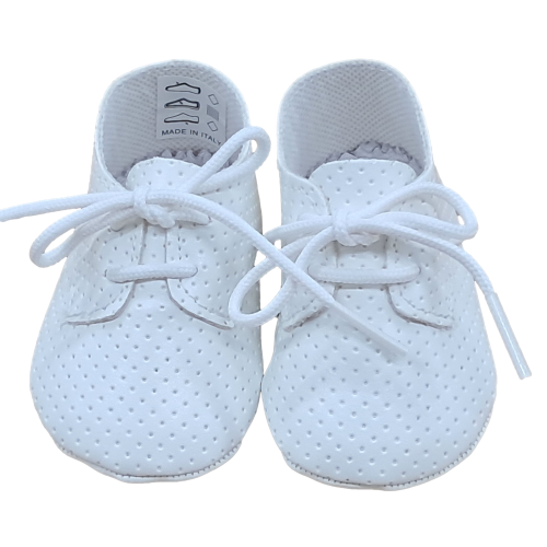 SCARPETTA PELLE  BATTESIMO CHECH M  ART.F709  TG.16-18