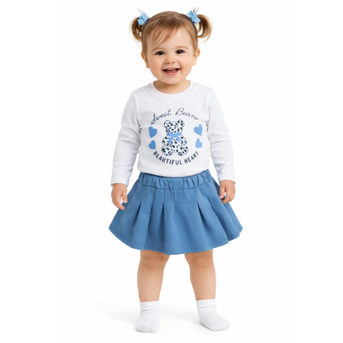 COMPLETO MANICA LUNGA   MINI LU'  F ART.10858/10857  TG.12-30MESI