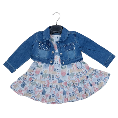 COMPLETO JEANS ML 2PZ  F  ART.LVA1296   TG.1-5ANNI