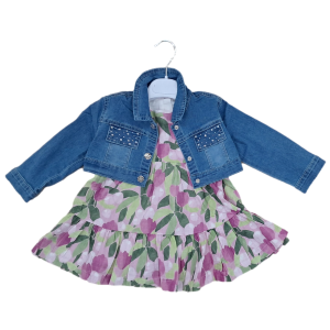 COMPLETO JEANS ML 2PZ  F  ART.LVA1296   TG.1-5ANNI