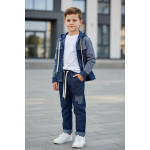 COMPLETO  GIACCA TESSUTO 3PZ CLACSON ART.CS1303  TG.3-7ANNI