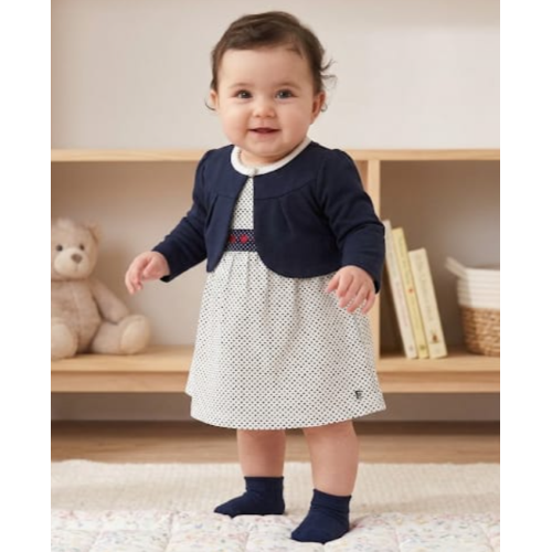 ABITO 2PZ  MANICA TANDEM F ART.CF816  TG.6-12MESI