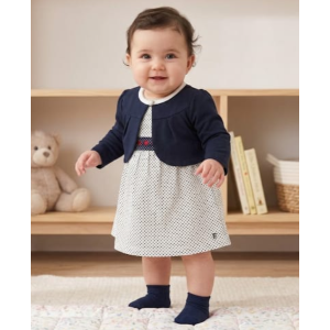 ABITO 2PZ  MANICA TANDEM F ART.CF816  TG.6-12MESI