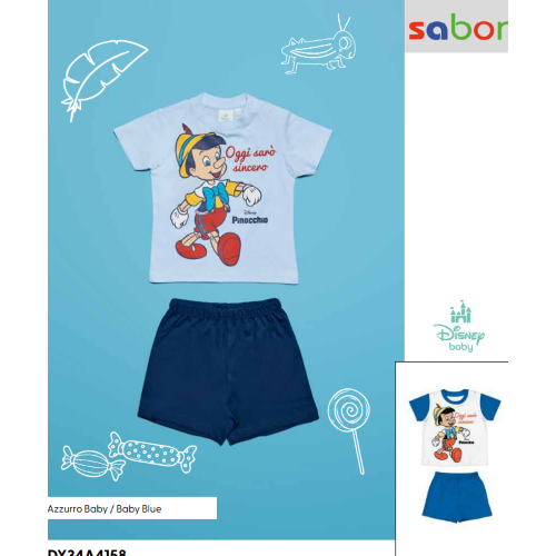 PIGIAMA MM  COTONE  PINOCCHIO  M   DY34A4158  TG.12-30MESI